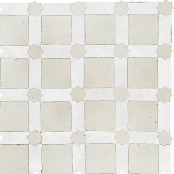 Mosaic House Moroccan tile Alhambra 1-26 White,   Polar White,    solid zellige, mosaic, zellij, field, pattern, glaze, stars 